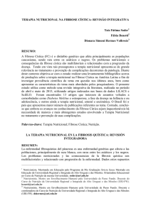 TERAPIA NUTRICIONAL NA FIBROSE CÍSTICA