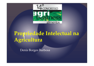 Propriedade Intelectual na Agricultura, apresentado no IV
