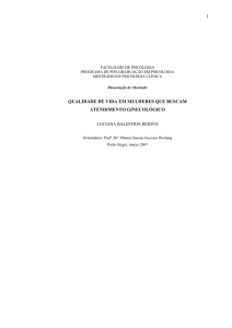 1 QUALIDADE DE VIDA EM MULHERES QUE BUSCAM