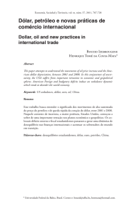 Dólar, petróleo e novas práticas de comércio internacional