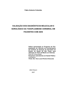 validação dos diagnósticos molecular e sorológico da toxoplasmose