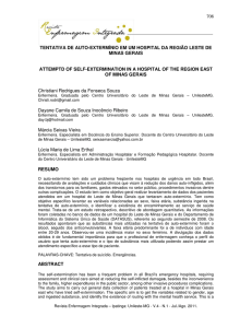 708 tentativa de auto-extermínio em um hospital da região
