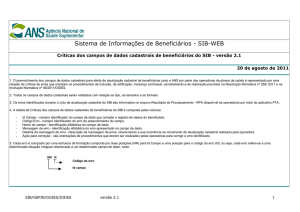 Sistema de Informações de Beneficiários - SIB-WEB