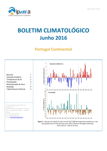 Boletim Climatológico, Junho 2016