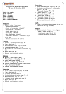 Programa das Avaliações Bimestrais 2º Ano – III Bimestre – 2016 26