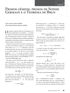 Primos gêmeos, primos de Sophie Germain e o Teorema de Brun