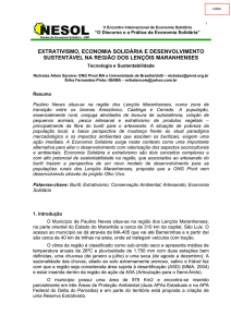 extrativismo, economia solidária e - NESOL