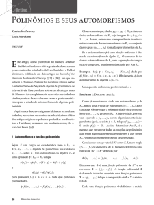 Polinômios e seus automorfismos - Revista Matemática Universitária