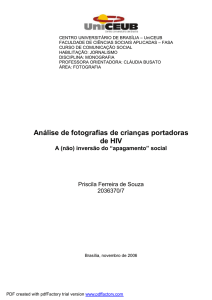 Análise de fotografias de crianças portadoras de HIV