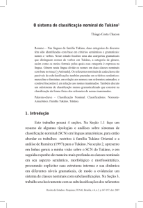 O sistema de classificação nominal do Tukáno