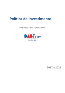 Política de Investimento - OABPrev-PR