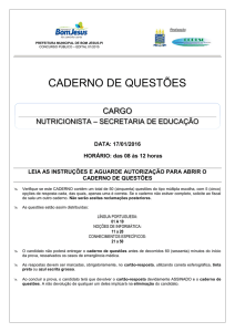 CADERNO DE QUESTÕES