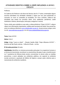 atividade didática sobre a gripe influenza a (h1n1)