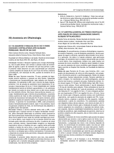 XII) Anestesia em Oftalmologia - Revista Brasileira de Anestesiologia