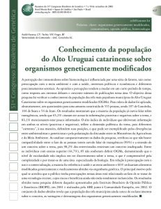 Conhecimento da população do Alto Uruguai catarinense sobre