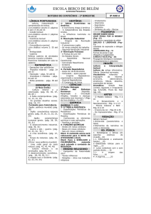 Roteiro de Conteúdo 8º Ano A