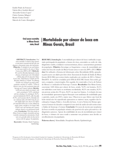 |Mortalidade por câncer de boca em Minas Gerais, Brasil