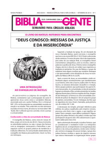 deus conosco: messias da justiça e da misericórdia