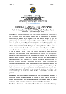 referencias da literatura sobre a formação do psicólogo brasileiro.