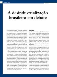 A desindustrialização brasileira em debate