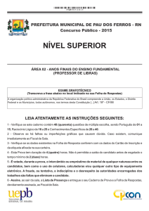 F25) Pau dos Ferros - Nivel Superior - Professor de Libras