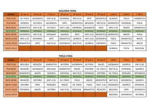 segunda-feira terça-feira - Colégio Batista da Penha