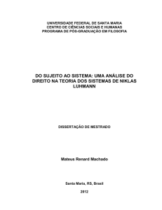 do sujeito ao sistema: uma análise do direito na teoria dos