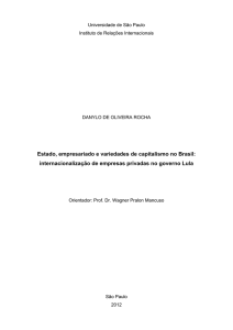 Estado, empresariado e variedades de capitalismo no Brasil - IRI-USP