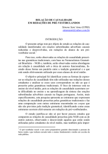 relação de causalidade em redações de pré