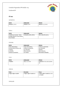 Conteúdos Programáticos IIIª Unidade