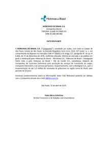 HIDROVIAS DO BRASIL S.A. Companhia Aberta CNPJ/MF 12.648