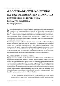 A sociedade civil no estudo da paz democrática monádica