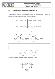 CAP. 5 – ISOMERIA ESPACIAL GEOMÉTRICA (PAG. 98) 1