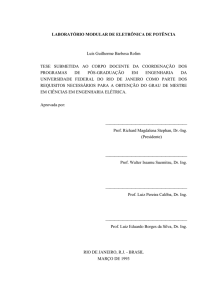 LABORATÓRIO MODULAR DE ELETRÔNICA DE POTÊNCIA Luís