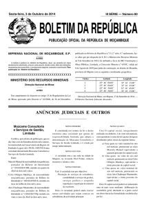 anúncios judiciais e outros - Portal do Governo de Moçambique