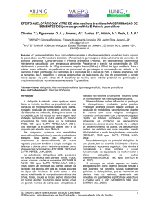 efeito alelopático in vitro de alternanthera brasiliana