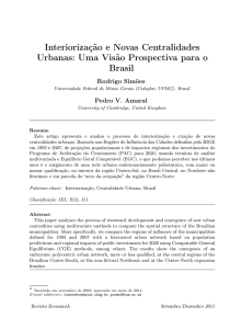 Interiorização e Novas Centralidades Urbanas: Uma Visão