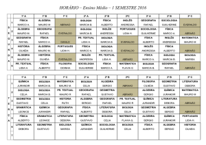 HORARIO EM 2016