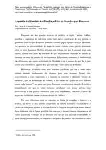 A questão da liberdade na filosofia política de Jean