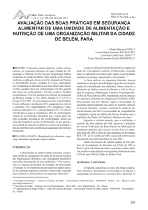 avaliação das boas práticas em segurança alimentar de