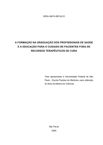 a formação na graduação dos profissionais de saúde e a educação