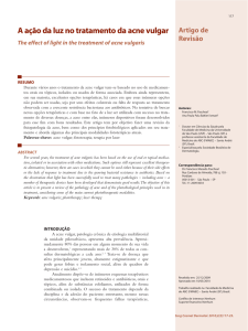 A ação da luz no tratamento da acne vulgar
