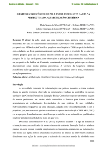 O ESTUDO SOBRE CÂNCER DE PELE ENTRE ESTUDANTES DA