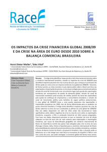 os impactos da crise financeira global 2008/09 e da crise na área de