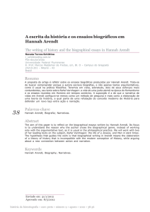 A escrita da história e os ensaios biográficos em Hannah Arendt