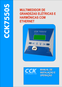 Manual de Instalação e Operação CCK 7550S