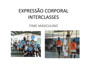 EXPRESSÃO CORPORAL INTERCLASSE