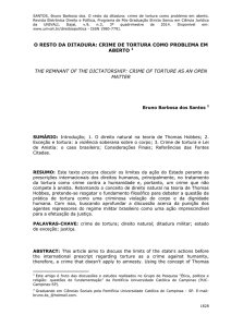 o resto da ditadura: crime de tortura como problema em