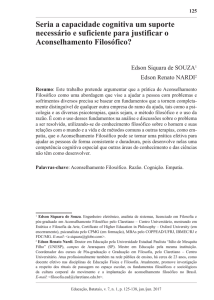 Seria a capacidade cognitiva um suporte necessário e suficiente