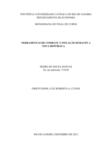 Ferramentas de combate à Inflação durante a Nova República